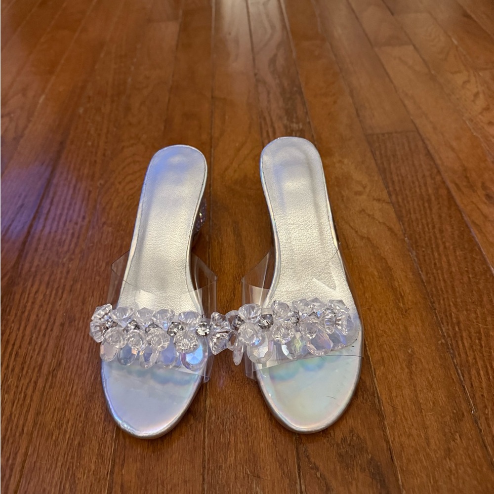 Elegant Silver Women's Slide Sandals